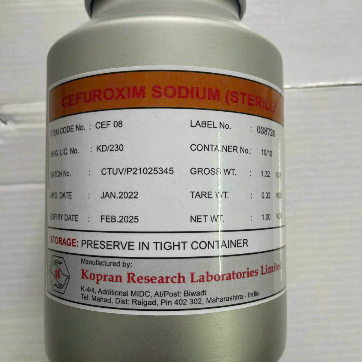 ⭐️ CEFUROXIM SODIUM STERILE⭐️ 