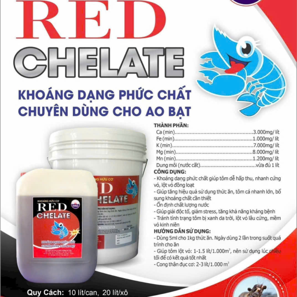 ⭐️⭐️⭐️ RED CHELATE Khoáng Hữu Cơ - Giúp Cứng Vỏ, Phục Hồi Gan Tụy 