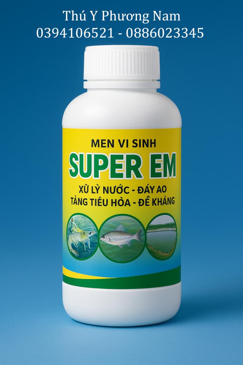 men vi sinh cho tôm cá super em